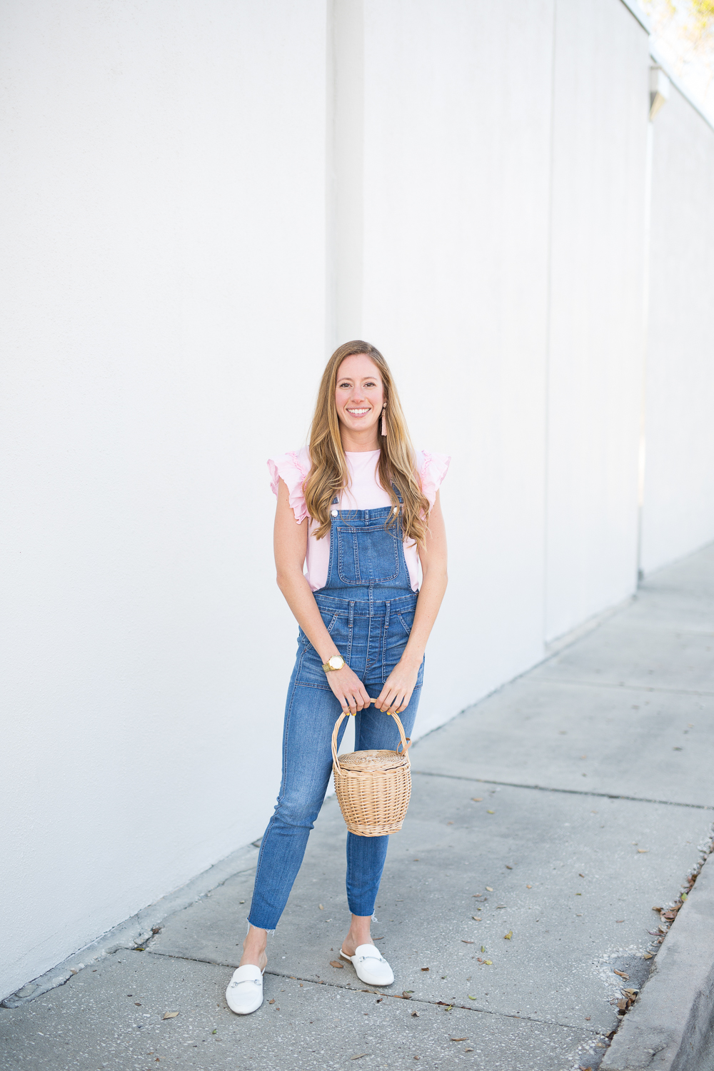 Fashion Look with denim overalls