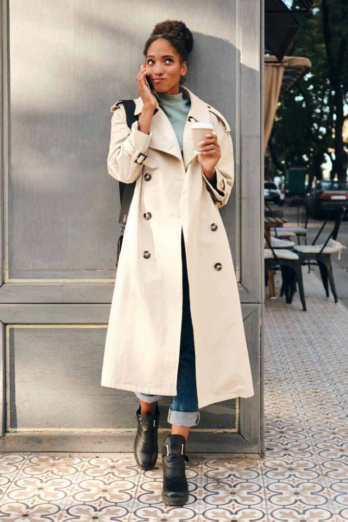 Fashion Look with trench coat