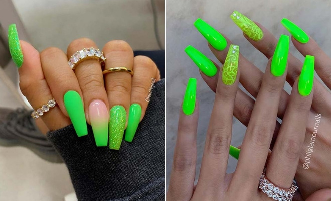 Neon Decorated Nail