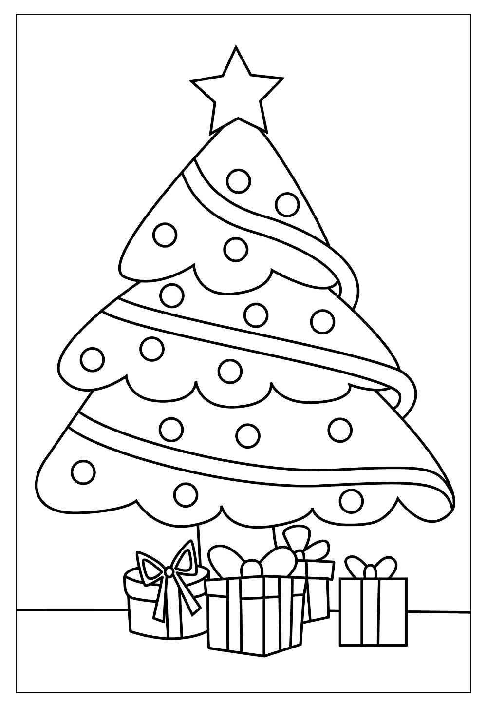 Desenho de Arvore de Natal para Colorir: 65 Modelos Diferentes pra Vocês