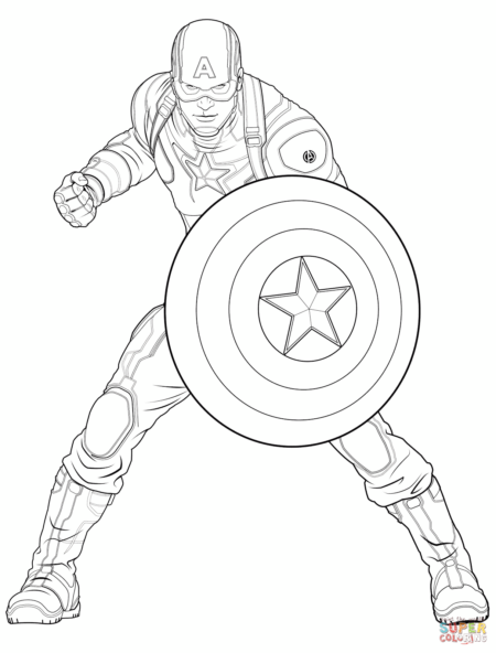 desenho-para-colorir-capitao-america