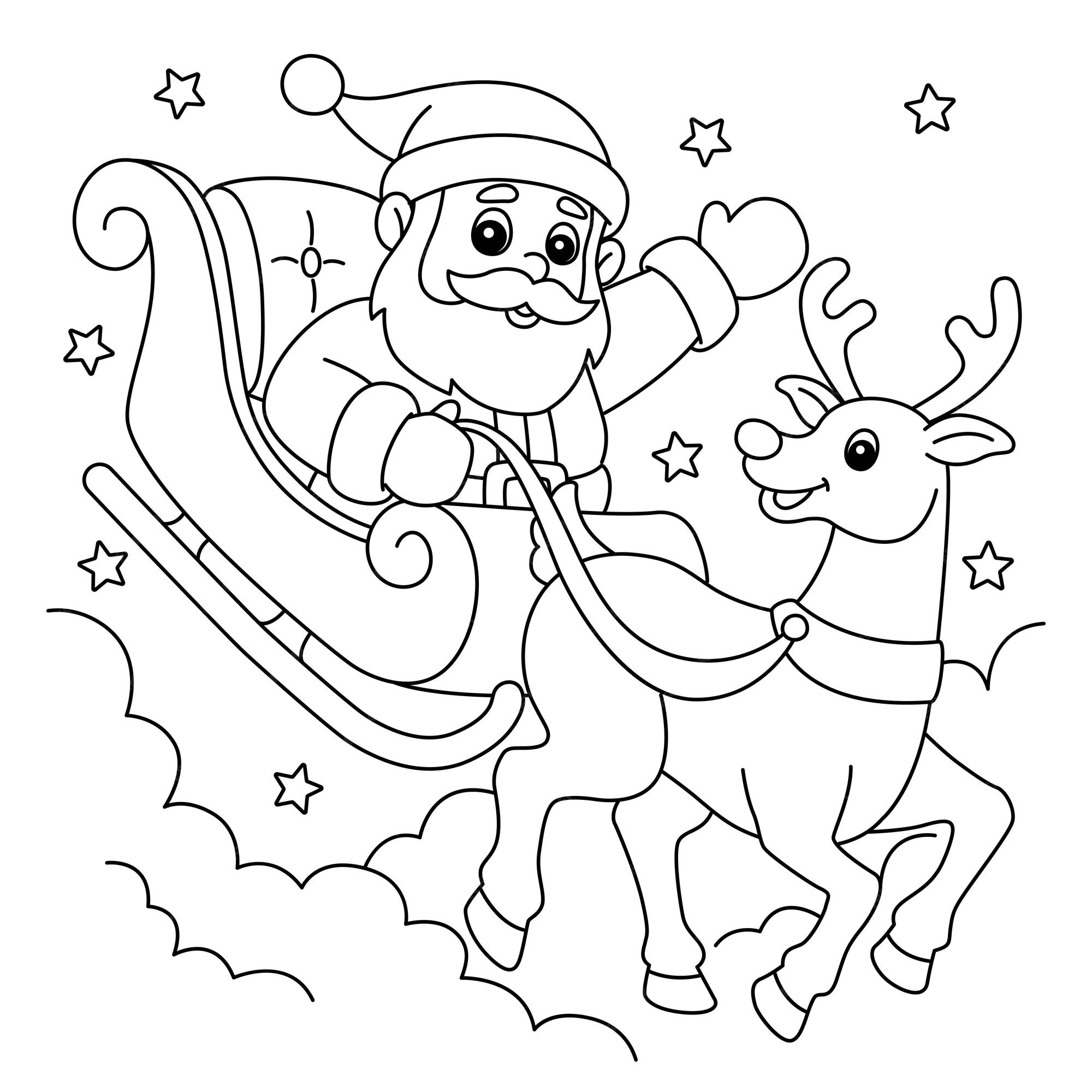 Papai Noel para Colorir