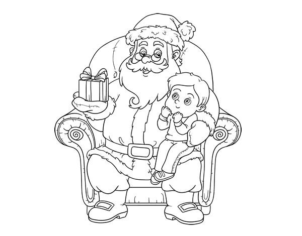 Papai Noel para Colorir