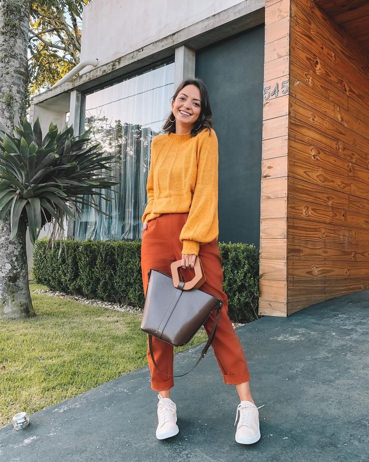 Amarelo e laranja | Looks, Look, Looks casuais