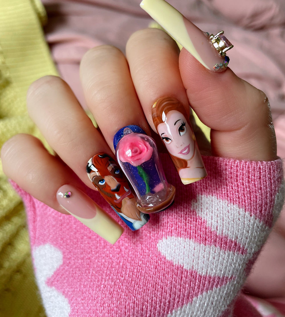 beauty and the beast nail art