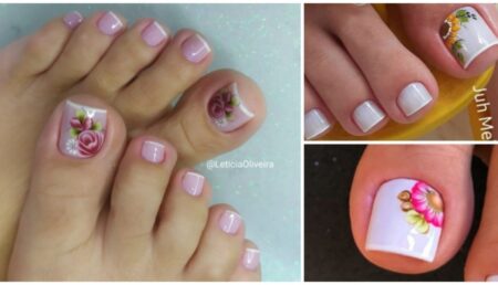 unhas-decoradas-do-pe-com-flores