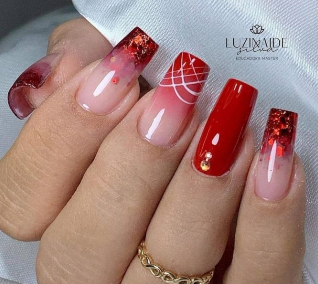 Unhas Decoradas Vermelhas