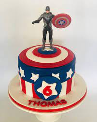 Captain America Decorated Cake