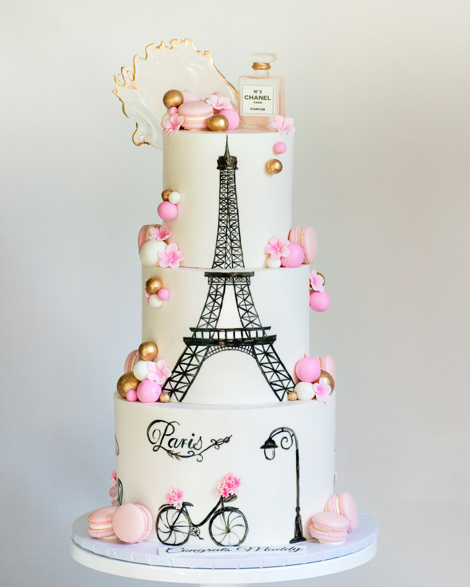 Paris decorated cake