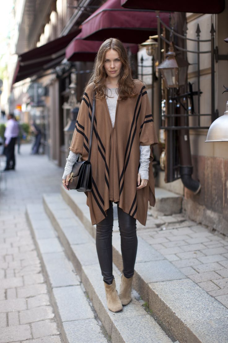 Fashion Look with Poncho