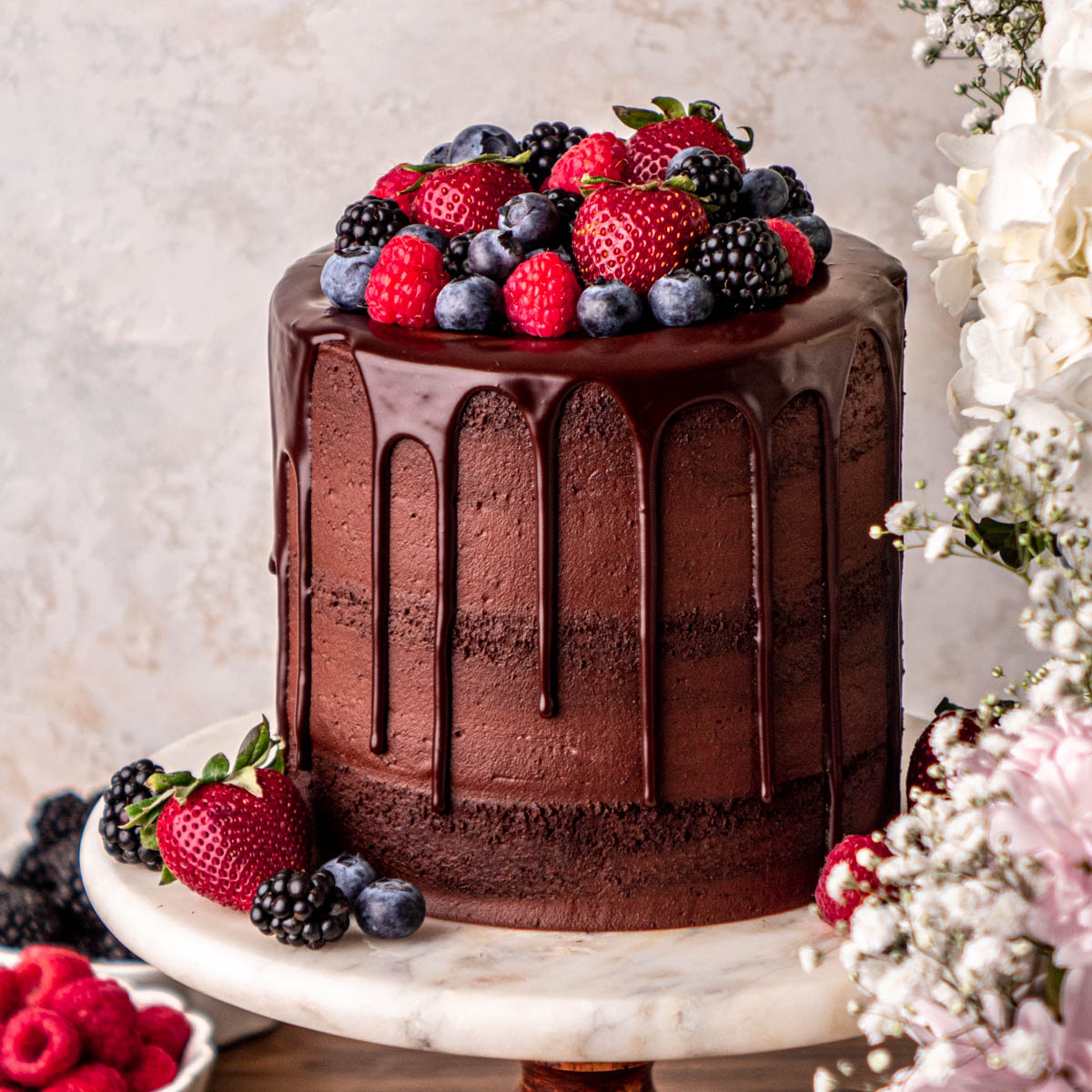 Decorated Chocolate Cake