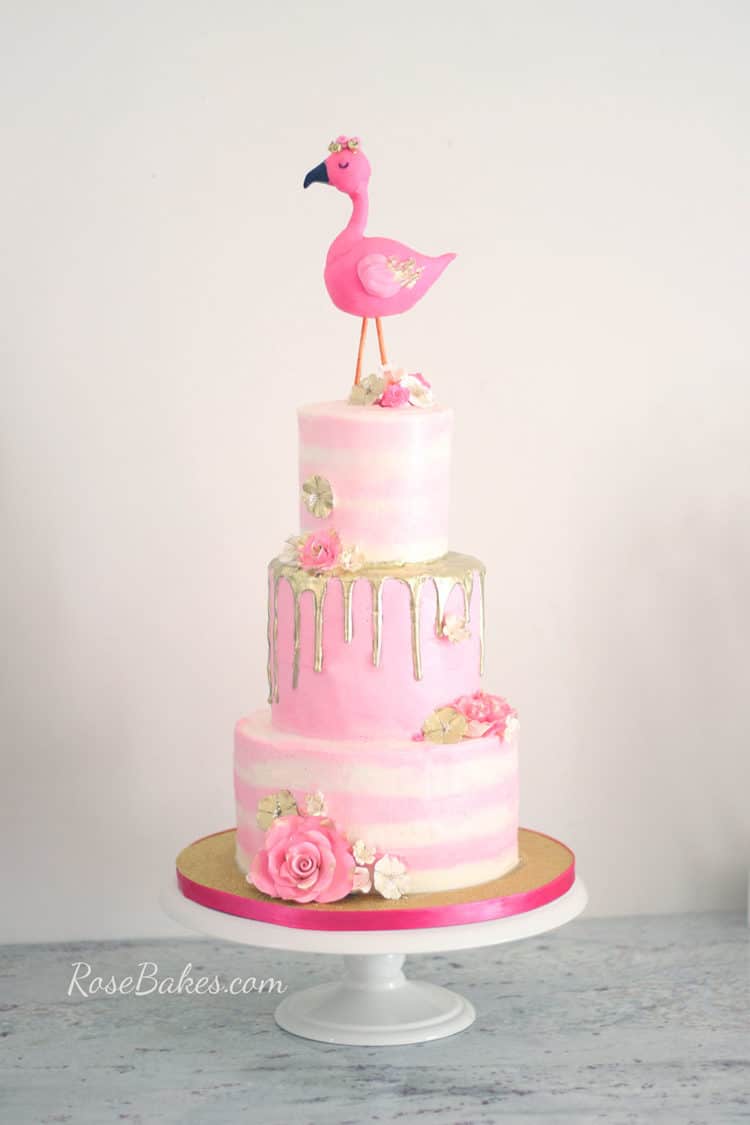 Flamingo Decorated Cake