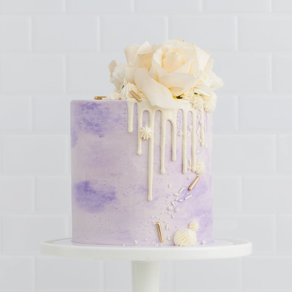 Lilac Decorated Cake