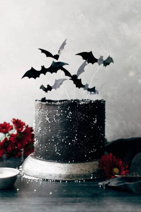 Black Decorated Cake