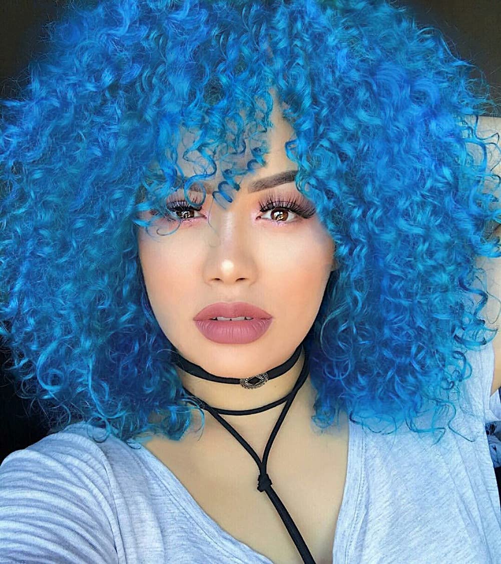 Blue Curly Hair