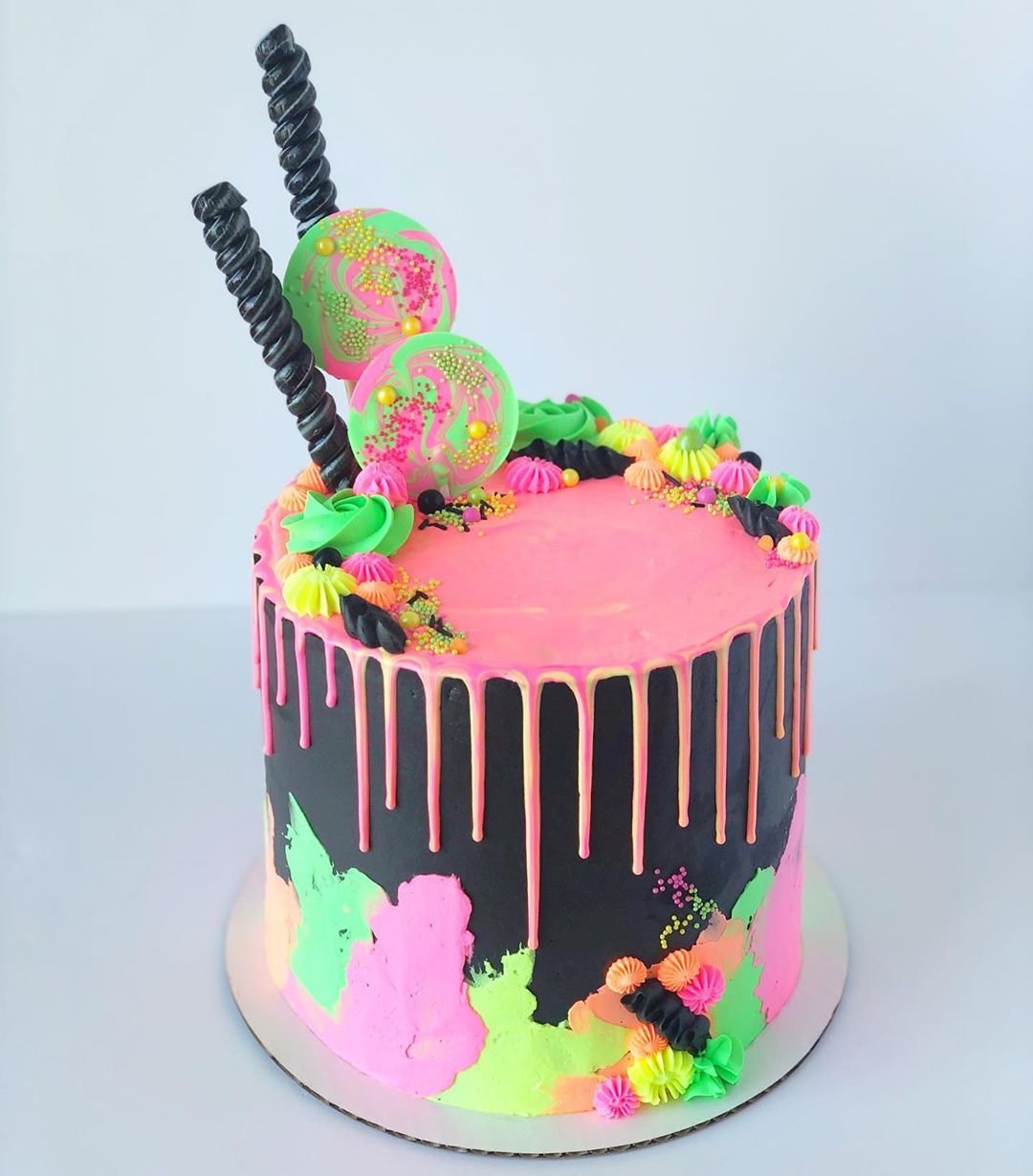 Neon Decorated Cake