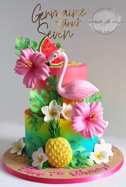 Tropical Decorated Cake