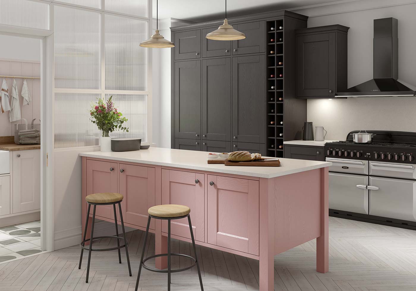 Decoration of Pink Kitchens