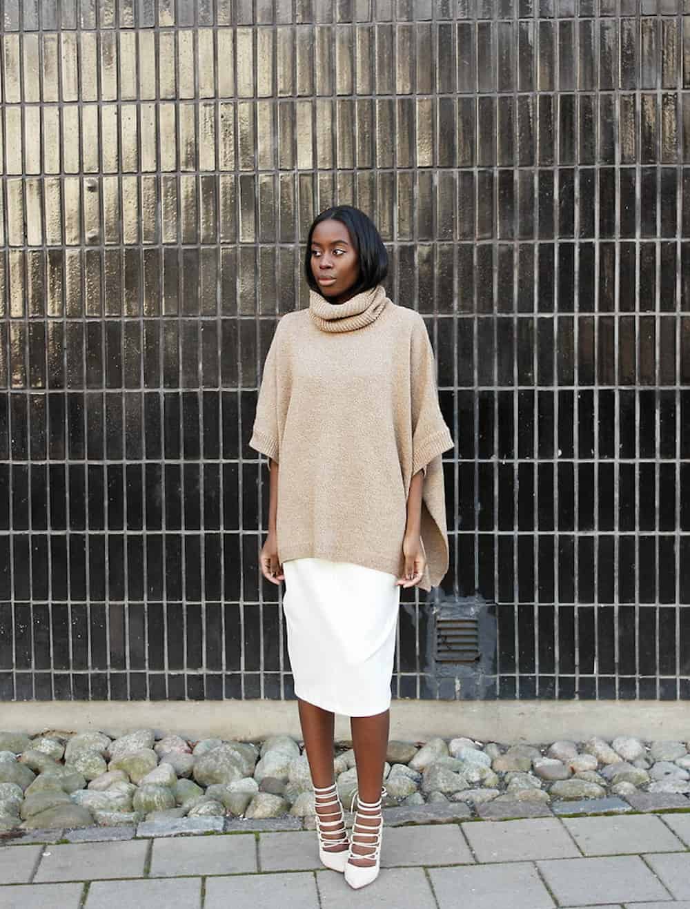 Fashion Look with Poncho