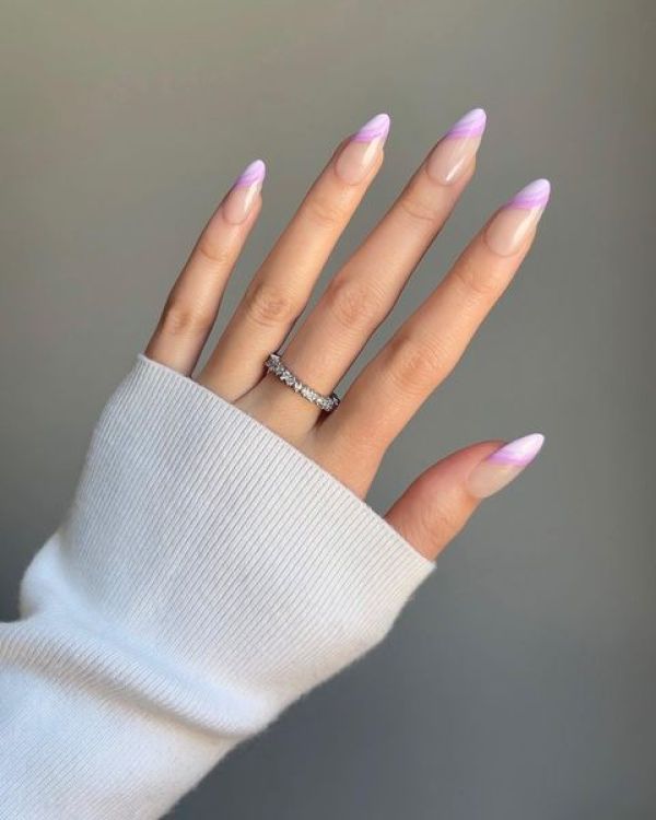 Purple Decorated Nail