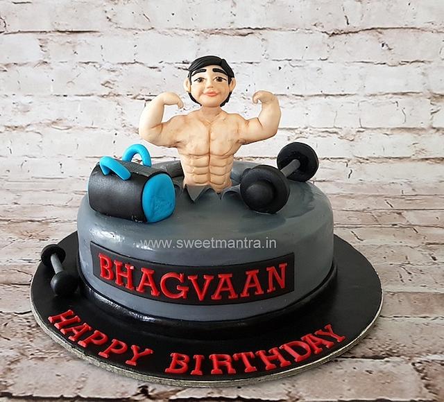 Bodybuilding Decorated Cake