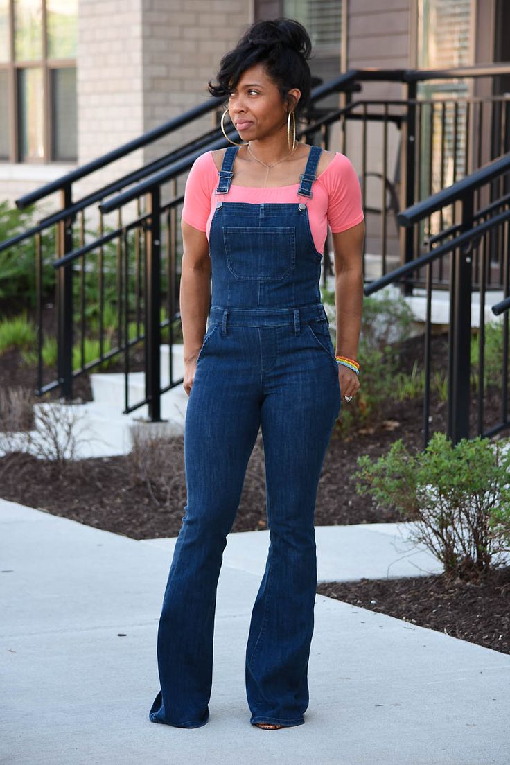 Fashion Look with denim overalls