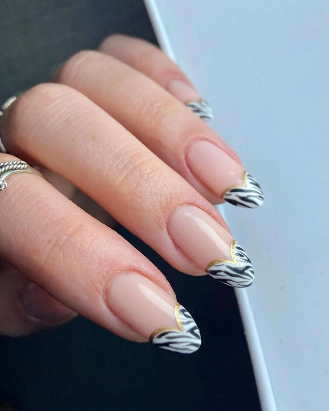 Zebra and Jaguar Decorated Nails