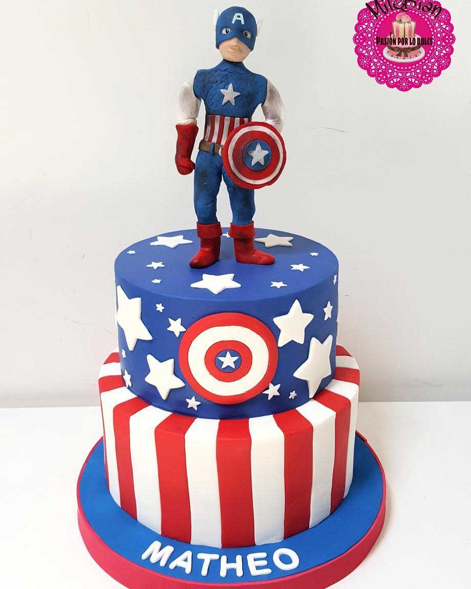 Captain America Decorated Cake