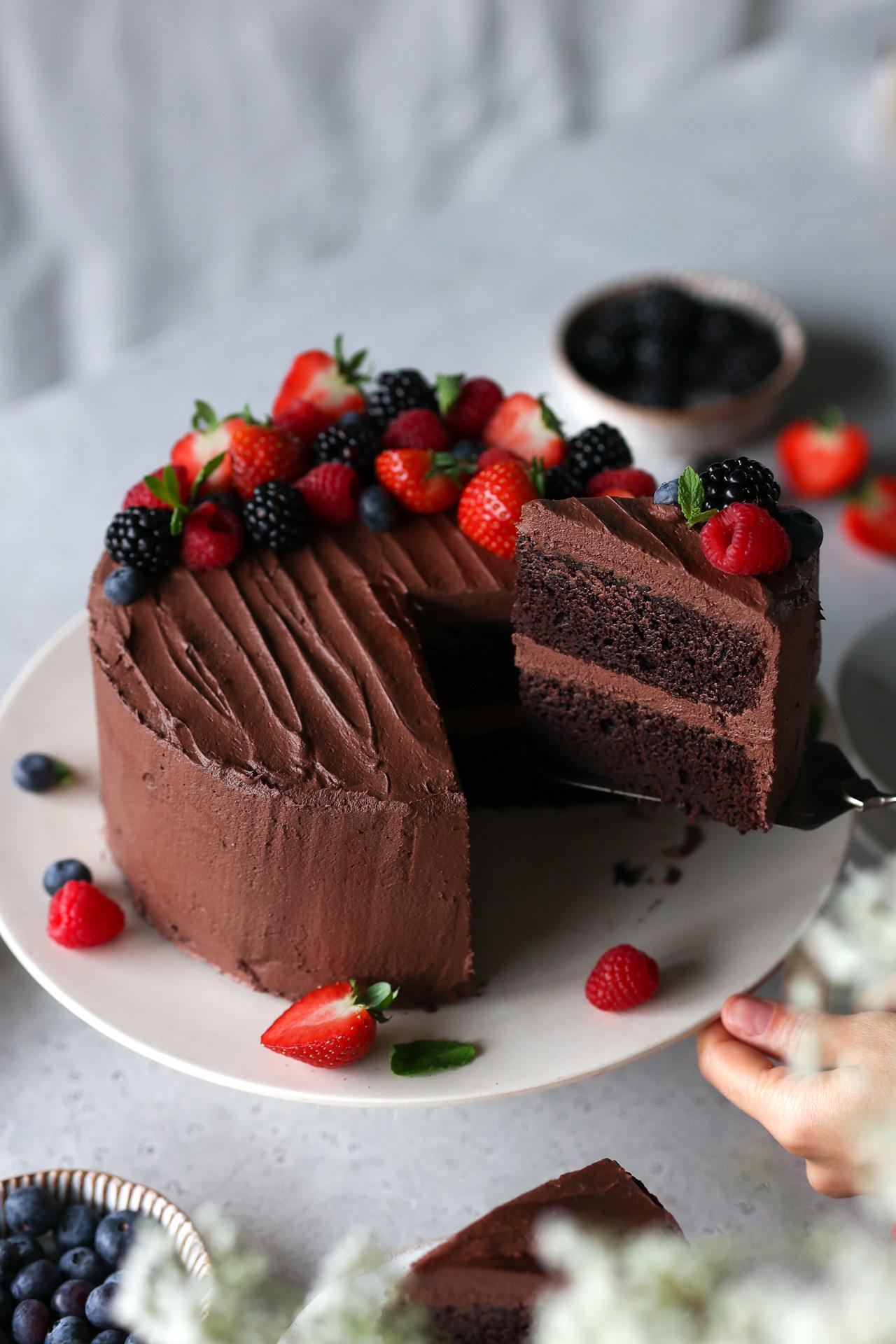 Decorated Chocolate Cake