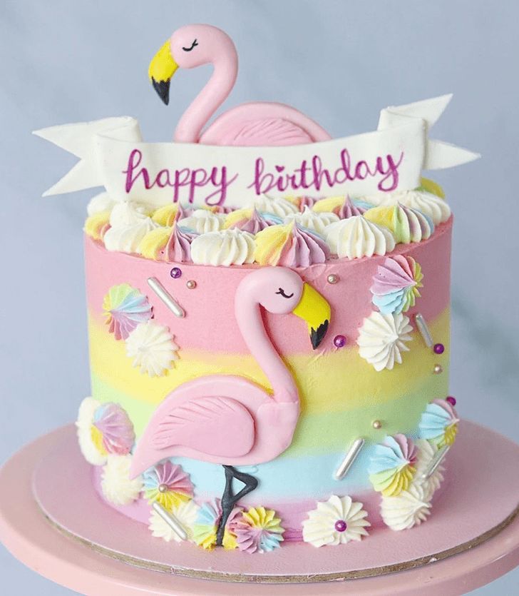 Flamingo Decorated Cake