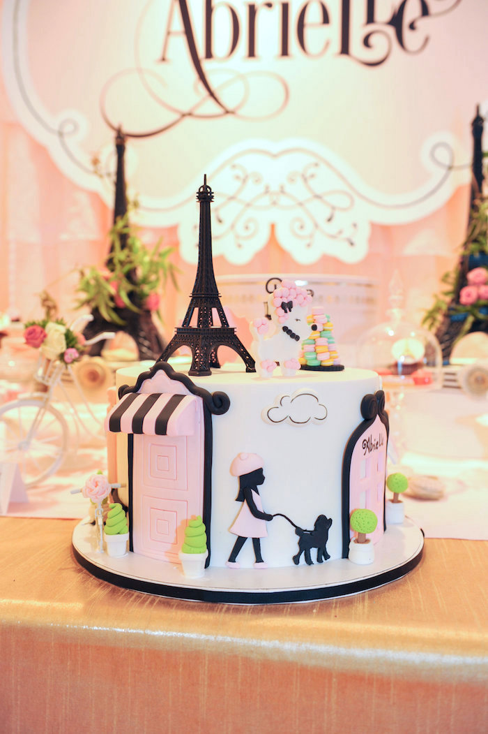 Paris decorated cake