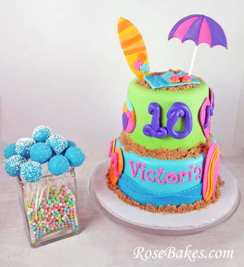 Decorated Surf Cake