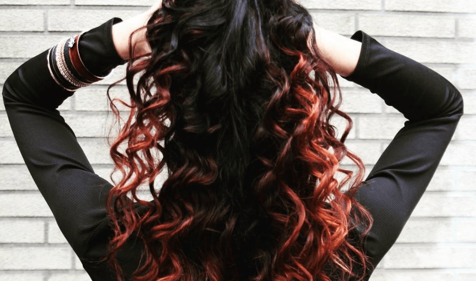 ombre hair red