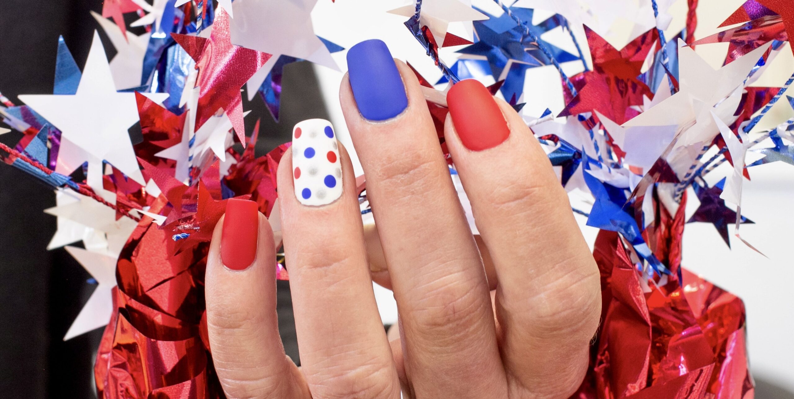 Red Decorated Nails