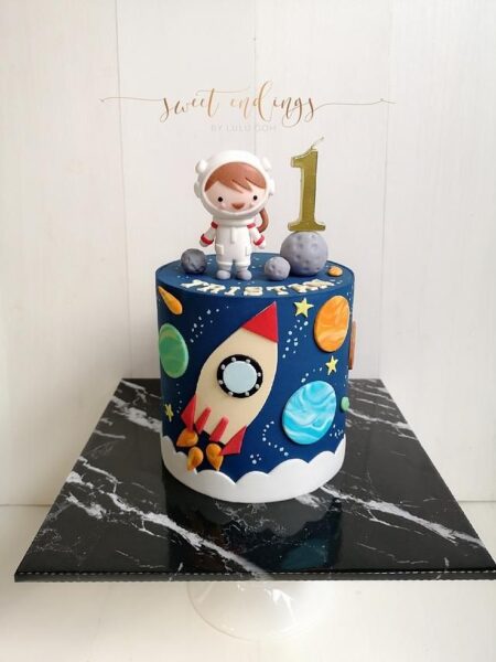 Astronaut Decorated Cake