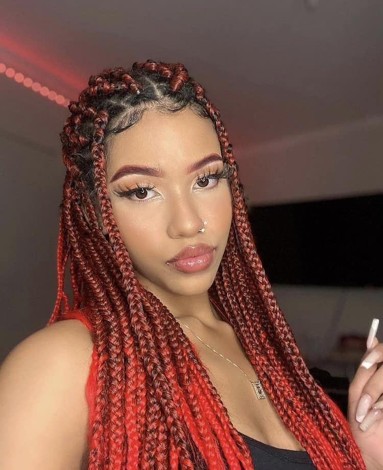 Box Braids Red