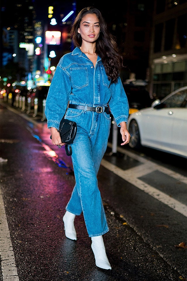 Fashion Look with denim overalls