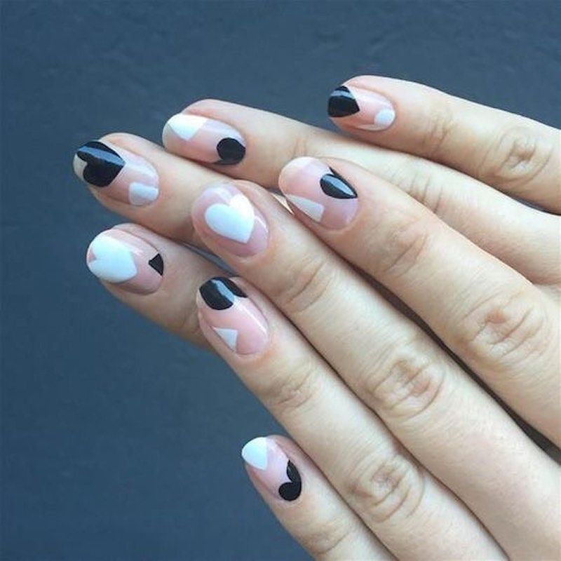 White Decorated Nail