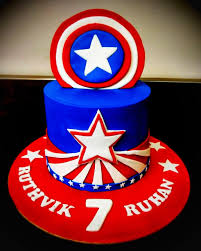 Captain America Decorated Cake