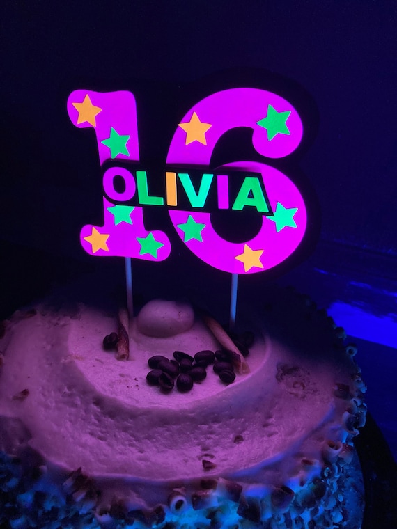 Neon Decorated Cake