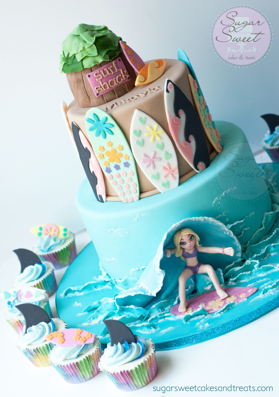 Decorated Surf Cake