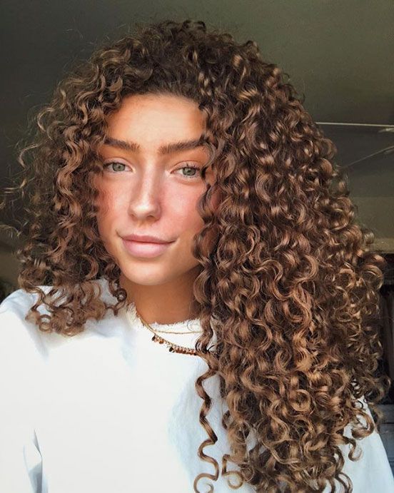 Curly Hair With Lights