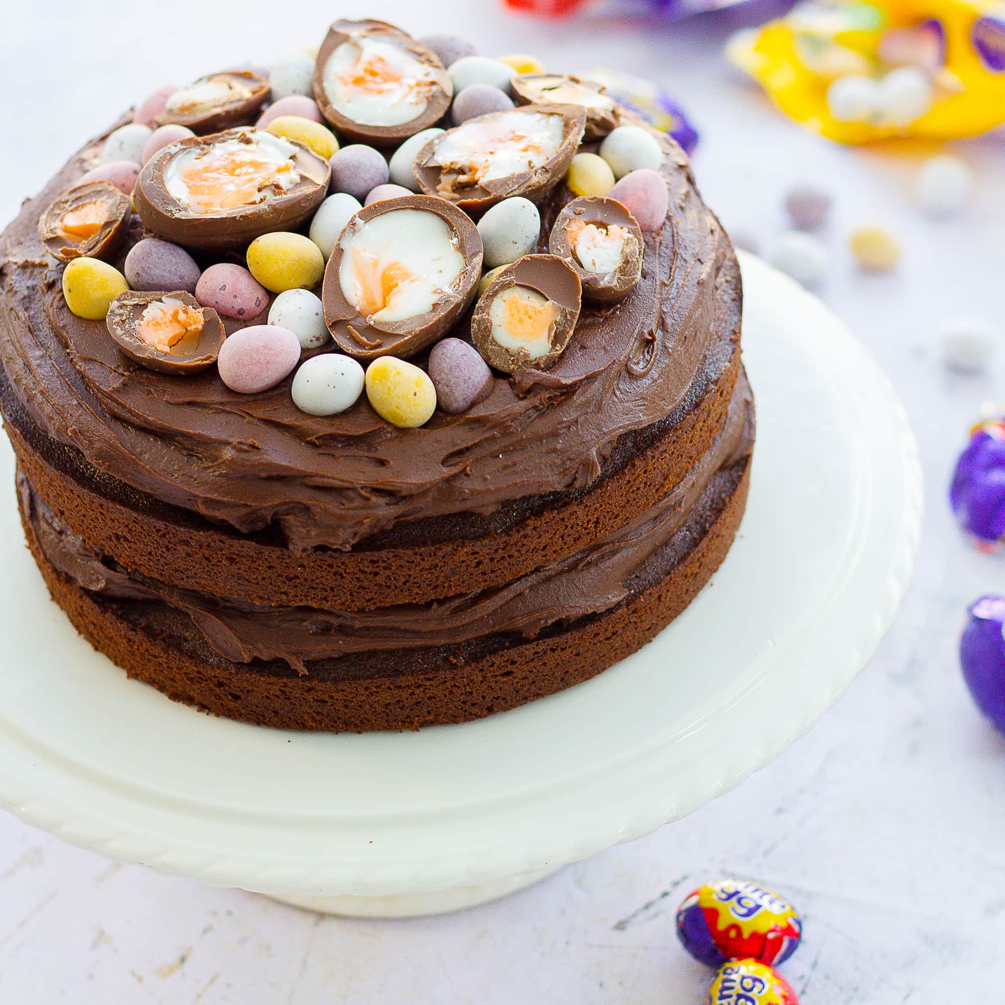 Decorated Chocolate Cake