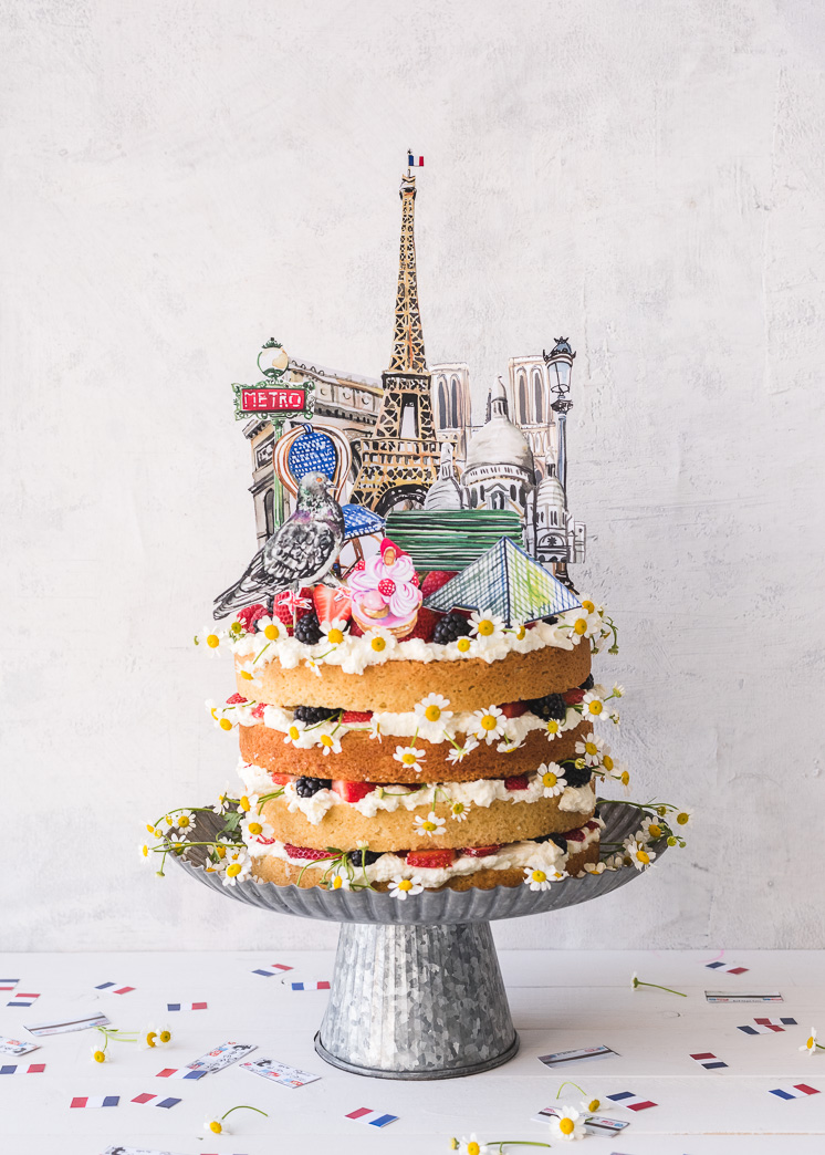 Paris decorated cake