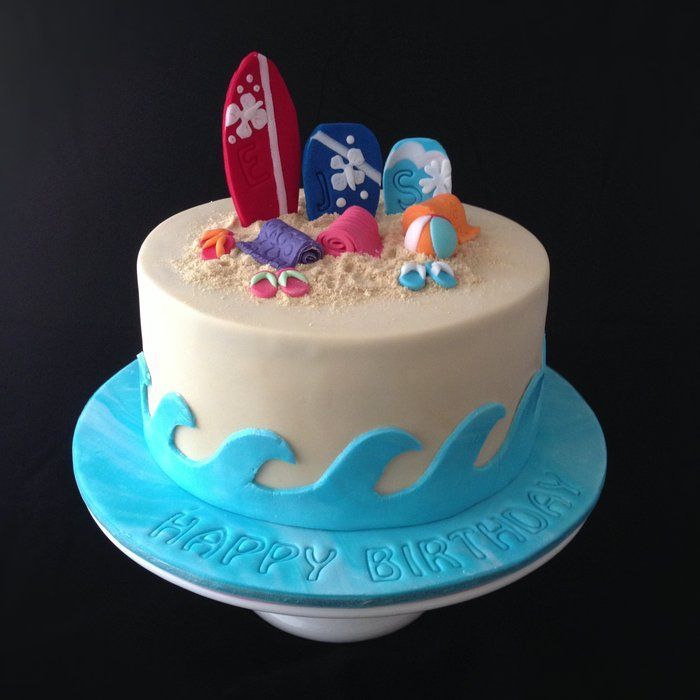 Decorated Surf Cake