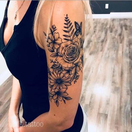 tatuagem-feminina-floral