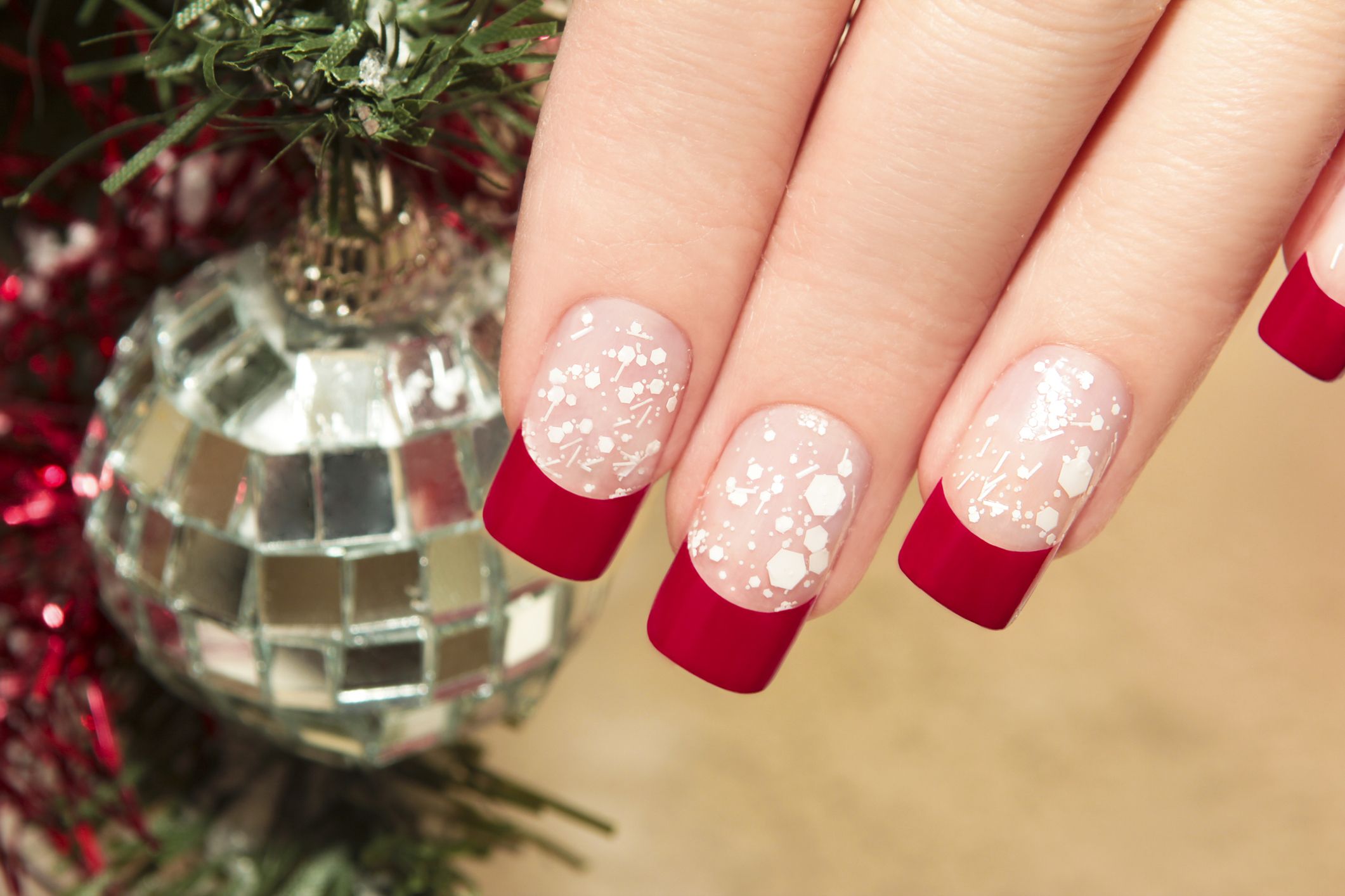 Red Decorated Nails