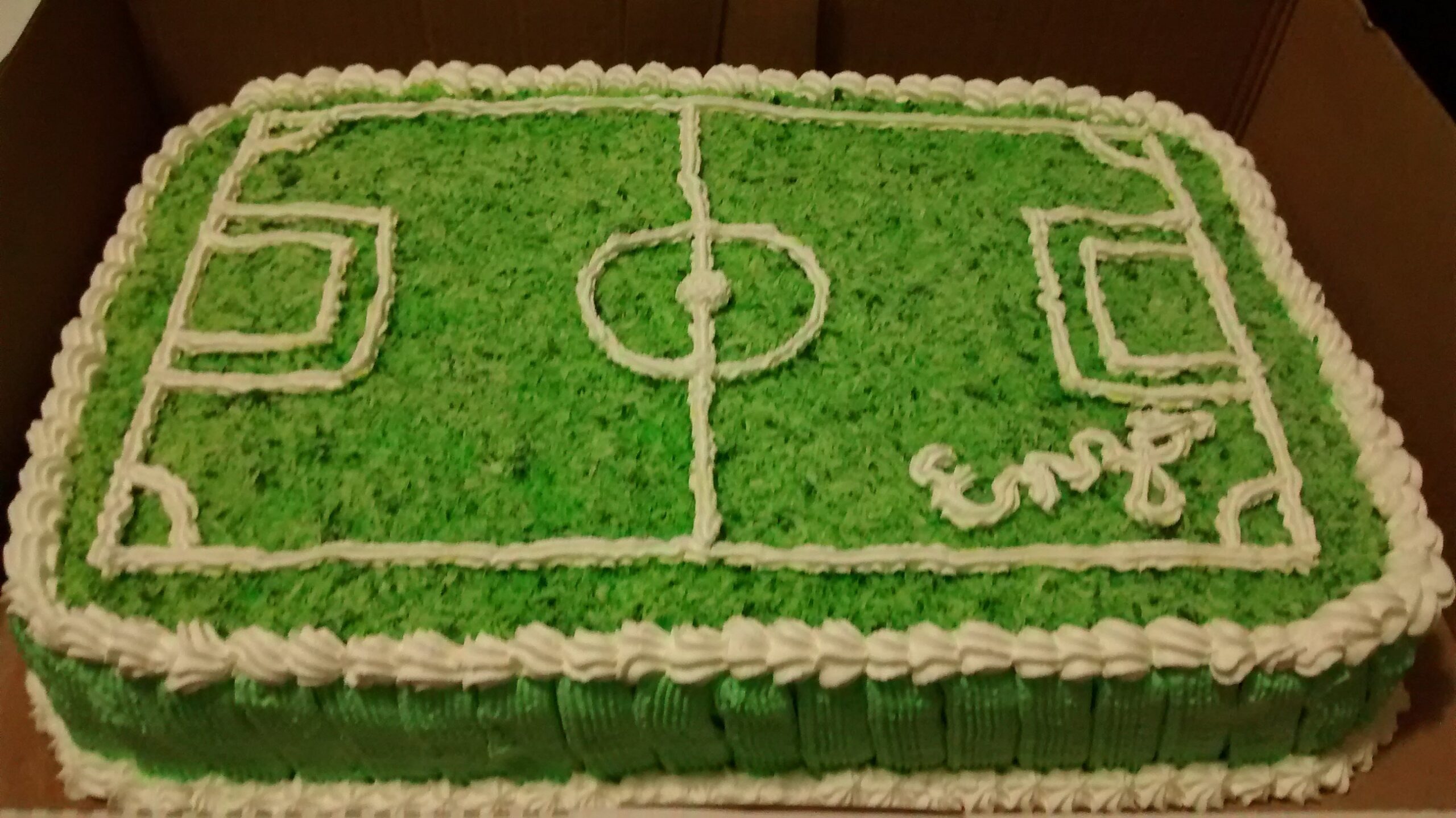 Bolo Decorado Campo Futebol