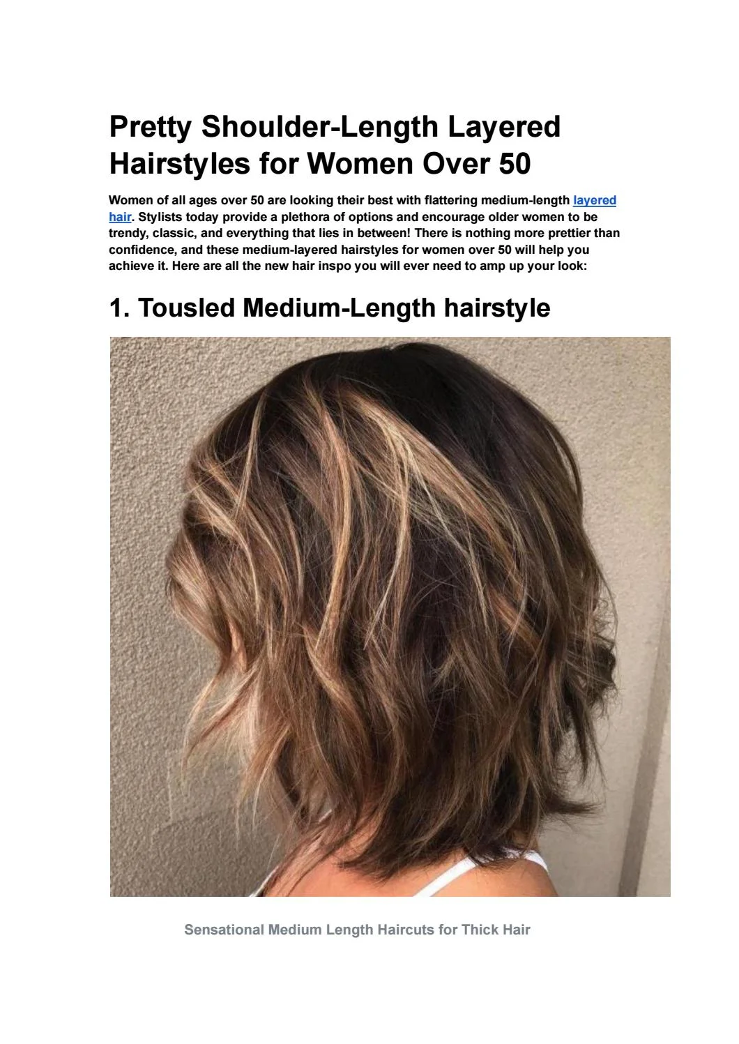 women's medium layered haircut