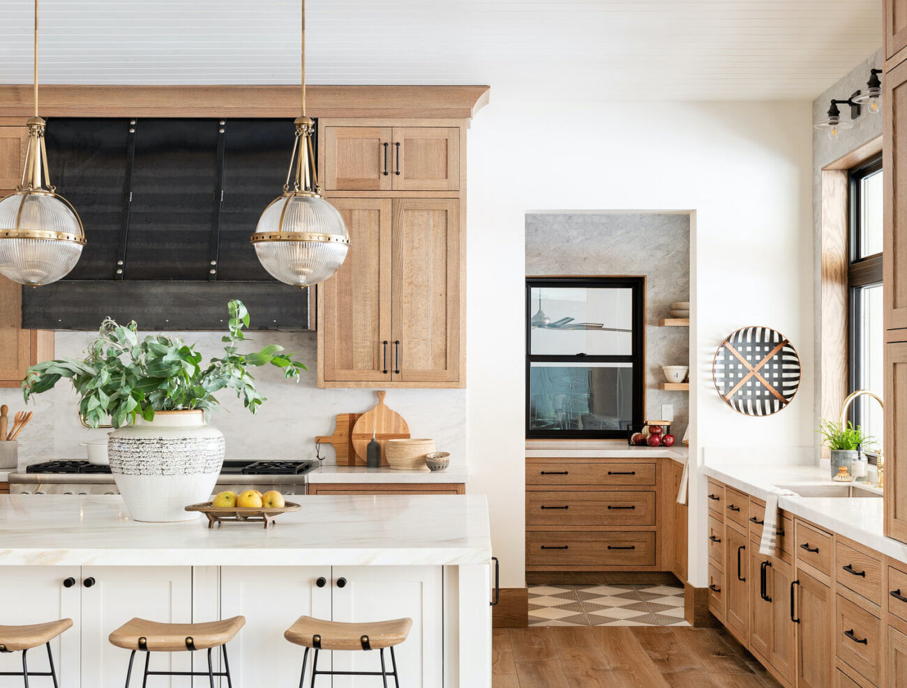 White Kitchen with Wood